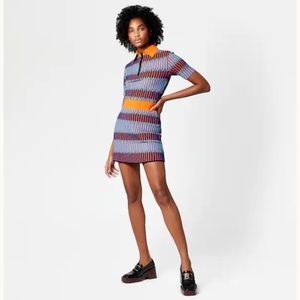 TOD’S jacquard polo shirt light blue orange